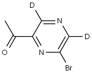 1-(6-bromopyrazin-2-yl-3,5-d2)ethan-1-one Structure