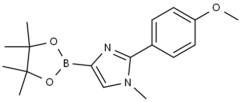 2-(4-methoxyphenyl)-1-methyl-4-(4,4,5,5-tetramethyl-1,3,2-dioxaborolan-2-yl)-1H-imidazole Struktur