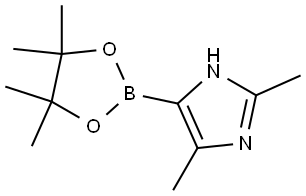 2,5-dimethyl-4-(4,4,5,5-tetramethyl-1,3,2-dioxaborolan-2-yl)-1H-imidazole Struktur