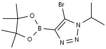 5-bromo-1-isopropyl-4-(4,4,5,5-tetramethyl-1,3,2-dioxaborolan-2-yl)-1H-1,2,3-triazole Struktur