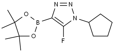 1-cyclopentyl-5-fluoro-4-(4,4,5,5-tetramethyl-1,3,2-dioxaborolan-2-yl)-1H-1,2,3-triazole Struktur