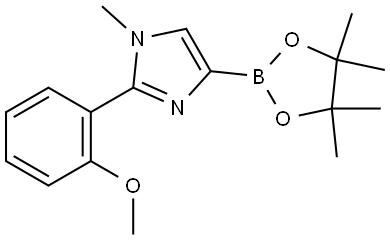 2-(2-methoxyphenyl)-1-methyl-4-(4,4,5,5-tetramethyl-1,3,2-dioxaborolan-2-yl)-1H-imidazole Struktur