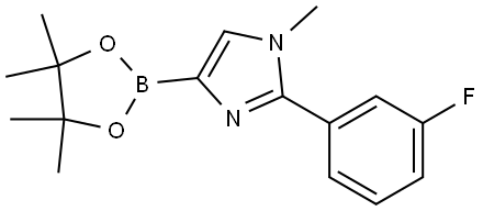 2-(3-fluorophenyl)-1-methyl-4-(4,4,5,5-tetramethyl-1,3,2-dioxaborolan-2-yl)-1H-imidazole Struktur