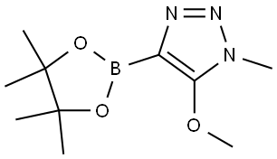 5-methoxy-1-methyl-4-(4,4,5,5-tetramethyl-1,3,2-dioxaborolan-2-yl)-1H-1,2,3-triazole Struktur