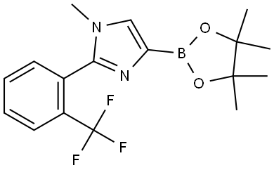 1-methyl-4-(4,4,5,5-tetramethyl-1,3,2-dioxaborolan-2-yl)-2-(2-(trifluoromethyl)phenyl)-1H-imidazole Struktur