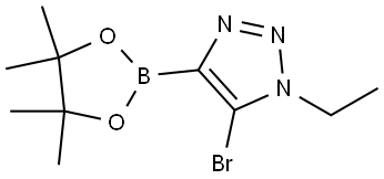 5-bromo-1-ethyl-4-(4,4,5,5-tetramethyl-1,3,2-dioxaborolan-2-yl)-1H-1,2,3-triazole Struktur