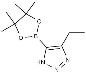 5-ethyl-4-(4,4,5,5-tetramethyl-1,3,2-dioxaborolan-2-yl)-1H-1,2,3-triazole Struktur