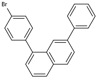 Naphthalene, 1-(4-bromophenyl)-7-phenyl- Struktur