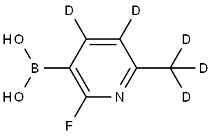 (2-fluoro-6-(methyl-d3)pyridin-3-yl-4,5-d2)boronic acid Structure