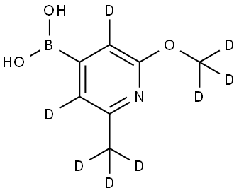 (2-(methoxy-d3)-6-(methyl-d3)pyridin-4-yl-3,5-d2)boronic acid Struktur