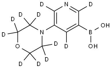 (5-(morpholino-d8)pyridin-3-yl-2,4,6-d3)boronic acid Struktur