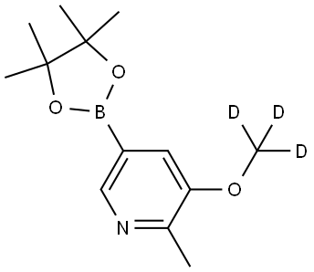 3-(methoxy-d3)-2-methyl-5-(4,4,5,5-tetramethyl-1,3,2-dioxaborolan-2-yl)pyridine Struktur