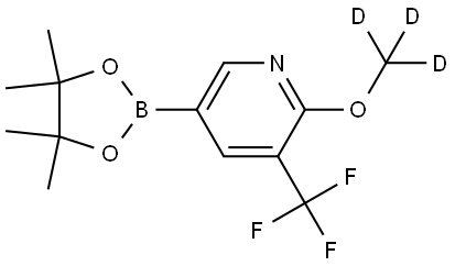 2-(methoxy-d3)-5-(4,4,5,5-tetramethyl-1,3,2-dioxaborolan-2-yl)-3-(trifluoromethyl)pyridine Struktur