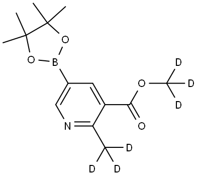 methyl-d3 2-(methyl-d3)-5-(4,4,5,5-tetramethyl-1,3,2-dioxaborolan-2-yl)nicotinate Struktur