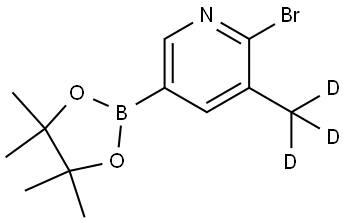 2-bromo-3-(methyl-d3)-5-(4,4,5,5-tetramethyl-1,3,2-dioxaborolan-2-yl)pyridine Struktur