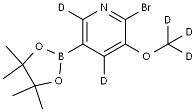 2-bromo-3-(methoxy-d3)-5-(4,4,5,5-tetramethyl-1,3,2-dioxaborolan-2-yl)pyridine-4,6-d2 Struktur