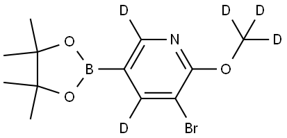 3-bromo-2-(methoxy-d3)-5-(4,4,5,5-tetramethyl-1,3,2-dioxaborolan-2-yl)pyridine-4,6-d2 Struktur