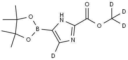 methyl-d3 4-(4,4,5,5-tetramethyl-1,3,2-dioxaborolan-2-yl)-1H-imidazole-2-carboxylate-5-d Struktur