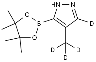 4-(methyl-d3)-3-(4,4,5,5-tetramethyl-1,3,2-dioxaborolan-2-yl)-1H-pyrazole-5-d Struktur