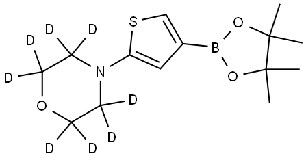 4-(4-(4,4,5,5-tetramethyl-1,3,2-dioxaborolan-2-yl)thiophen-2-yl)morpholine-2,2,3,3,5,5,6,6-d8 Struktur