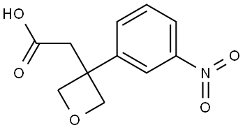 3-Oxetaneacetic acid, 3-(3-nitrophenyl)- Struktur