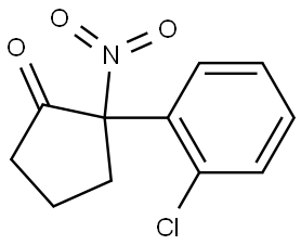 2-(2-Chlorophenyl)-2-nitrocyclopentanone Struktur