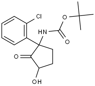 tert-butyl (1-(2-chlorophenyl)-3-hydroxy-2-oxocyclopentyl)carbamate Struktur