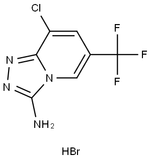 8-Chloro-6-(trifluoromethyl)-[1,2,4]triazolo[4,3-a]pyridin-3-amine hydrobromide Struktur