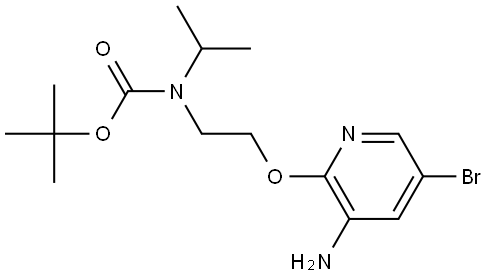 Carbamic acid, N-[2-[(3-amino-5-bromo-2-pyridinyl)oxy]ethyl]-N-(1-methylethyl)-, 1,1-dimethylethyl ester Struktur