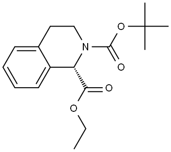 2-(tert-butyl) 1-ethyl (S)-3,4-dihydroisoquinoline-1,2(1H)-dicarboxylate Struktur