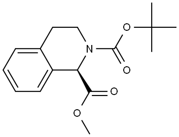 2-(tert-butyl) 1-methyl (R)-3,4-dihydroisoquinoline-1,2(1H)-dicarboxylate Struktur