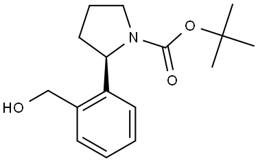 tert-butyl (R)-2-(2-(hydroxymethyl)phenyl)pyrrolidine-1-carboxylate Structure