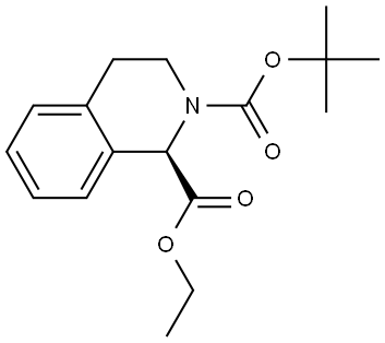 2-(tert-butyl) 1-ethyl (R)-3,4-dihydroisoquinoline-1,2(1H)-dicarboxylate Structure