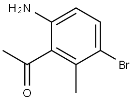 1-(6-Amino-3-bromo-2-methyl-phenyl)-ethanone Struktur