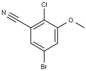 5-Bromo-2-chloro-3-methoxy-benzonitrile Struktur