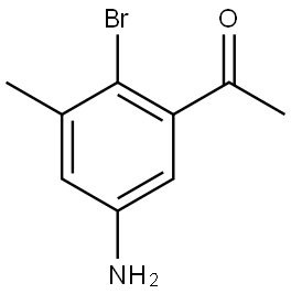 1-(5-Amino-2-bromo-3-methyl-phenyl)-ethanone Struktur