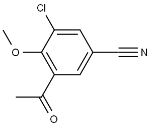 3-Acetyl-5-chloro-4-methoxy-benzonitrile Struktur