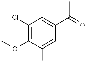 1-(3-Chloro-5-iodo-4-methoxy-phenyl)-ethanone Struktur