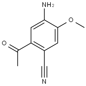 2-Acetyl-4-amino-5-methoxy-benzonitrile Struktur