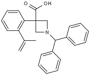 1-benzhydryl-3-(2-(prop-1-en-2-yl)phenyl)azetidine-3-carboxylic acid Struktur