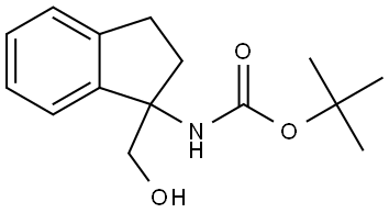 tert-butyl (1-(hydroxymethyl)-2,3-dihydro-1H-inden-1-yl)carbamate Structure