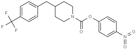 4-nitrophenyl 4-(4-(trifluoromethyl)benzyl)piperidine-1-carboxylate Struktur