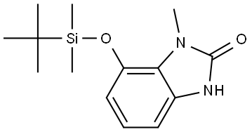 2H-Benzimidazol-2-one, 7-[[(1,1-dimethylethyl)dimethylsilyl]oxy]-1,3-dihydro-1-methyl- Struktur