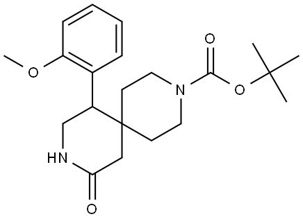 tert-butyl 7-(2-methoxyphenyl)-10-oxo-3,9-diazaspiro[5.5]undecane-3-carboxylate Struktur