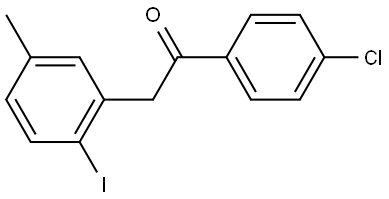 1′-(3-methyl-6-iodophenyl)-2′-(4′′-chlorophenyl)ethan-2′-one Struktur