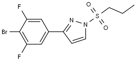 3-(4-bromo-3,5-difluorophenyl)-1-(propylsulfonyl)-1H-pyrazole Struktur