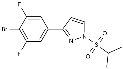 3-(4-Bromo-3,5-difluorophenyl)-1-[(1-methylethyl)sulfonyl]-1H-pyrazole Struktur