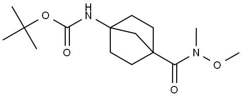 tert-butyl N-[4-[methoxy(methyl)carbamoyl]norbornan-1-yl]carbamate Struktur