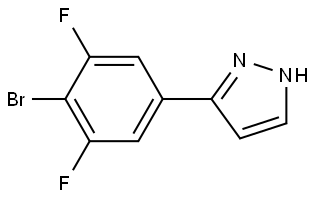 3-(4-Bromo-3,5-difluorophenyl)-1H-pyrazole Struktur