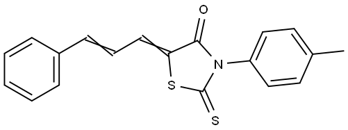 3-(4-METHYLPHENYL)-5-(3-PHENYL-2-PROPENYLIDENE)-2-THIOXO-1,3-THIAZOLIDIN-4-ONE Struktur